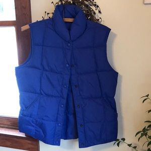 Dark blue/purple Lands End puffer vest, small